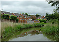 Canal and housing at Newtown, Redditch, Worcestershire