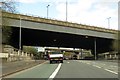 SP0990 : Lichfield Road under the M6 by Steve Daniels