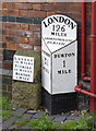 Milepost at The Royal Oak, Horninglow