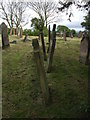 Gravestones leaning every which way