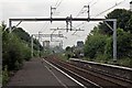 Disused platforms, new catenary, Patricroft railway station