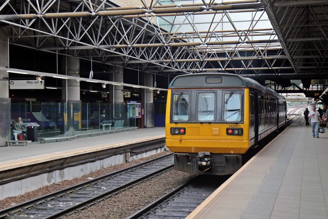 Northern Rail Class 142, 142011, platform 3, Manchester Victoria railway station
