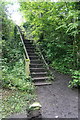 Steps up from the Trans Pennine Trail