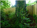 Right angled bend on enclosed footpath going into West Meon