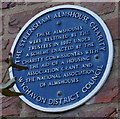 Blue plaque at the Almshouses, Upper Strensham