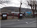 SN7204 : Entrance gates to the Early Years section of Llangwig Primary School, Ynysmeudwy by Jaggery