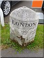 Milestone on the A30 at Camberley