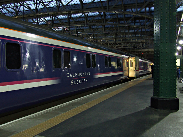 The Caledonian Sleeper at Glasgow Central station