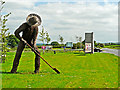 Wickerman sculpture near the entrance to Dobbies Garden World