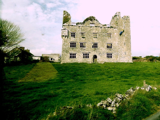 County Clare - R480 - The Burren - Leamaneagh Castle