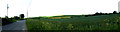 TM3672 : Panoramic view of the fields off Peasenhall Road by Geographer