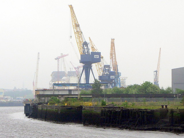 Cranes at Hebburn Dock