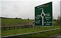 Road sign on the Heads of the Valleys road