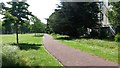 Path into recreation ground beside Victoria Dock Road