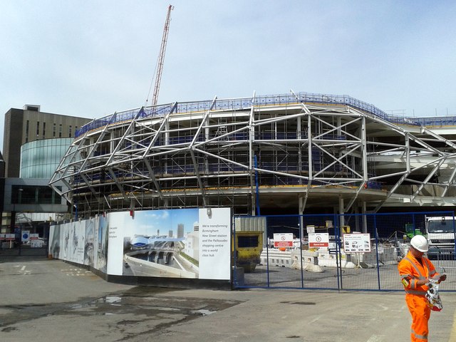 New Street Station, Construction Work From Queens Drive