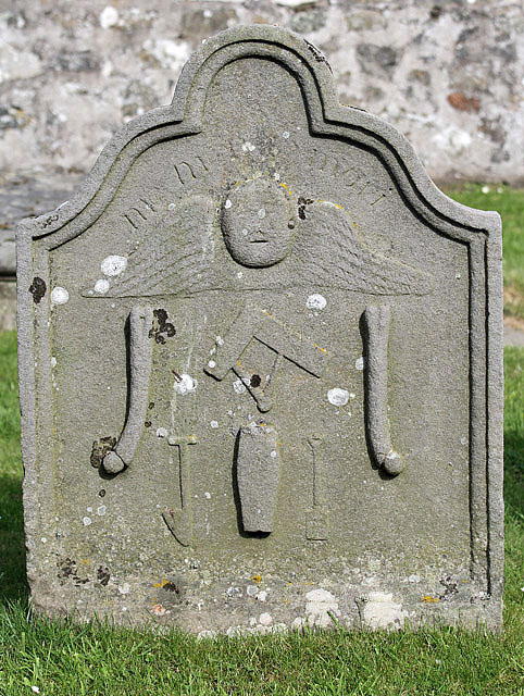 A symbolic gravestone at St Brandans Old Parish Churchyard
