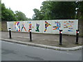 Paintings on the railway bridge in Northcote Road