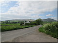 Newmains  Cottages  and  road  toward  A710