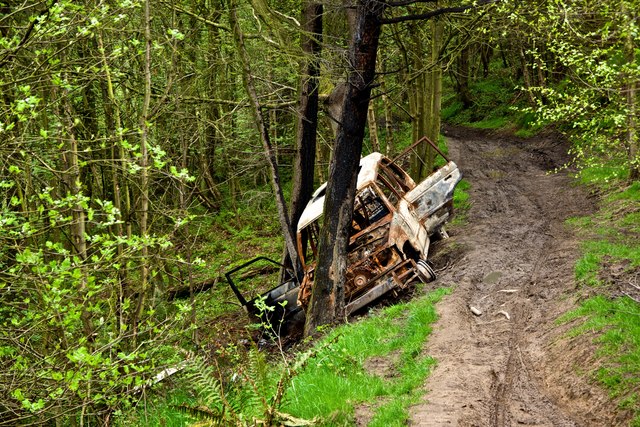 Burnt Out Vehicle, Lackenby Bank
