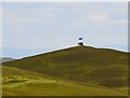 NT4530 : Raising the flag, Linglie Hill, Selkirk by Jim Barton