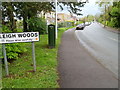 Leigh Woods boundary sign