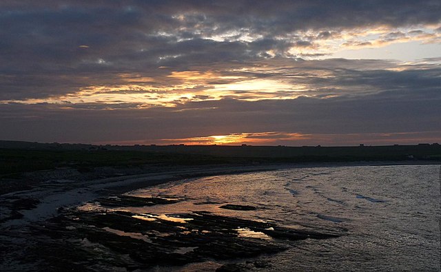 Sunrise over Newark Bay, Deerness, Orkney