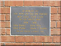 War Memorial plaque, Halam School