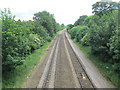 Rail track - viewed from Bridge, end of Sutton Approach