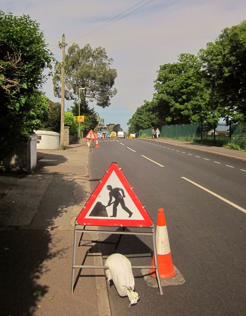Roadworks, Cricketfield Road, Torquay