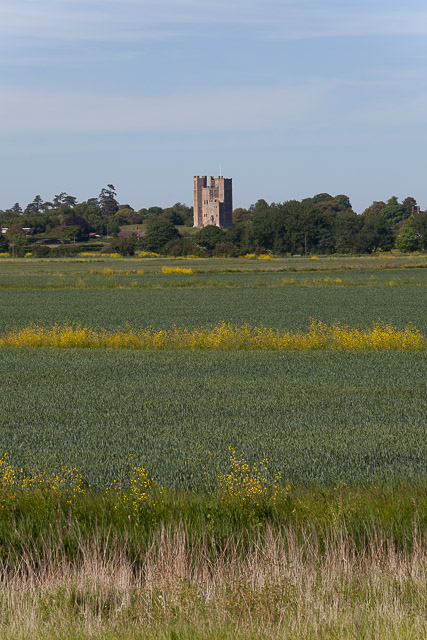 Orford Castle from coastal path