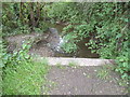 Stream going under the path to Woodside Park