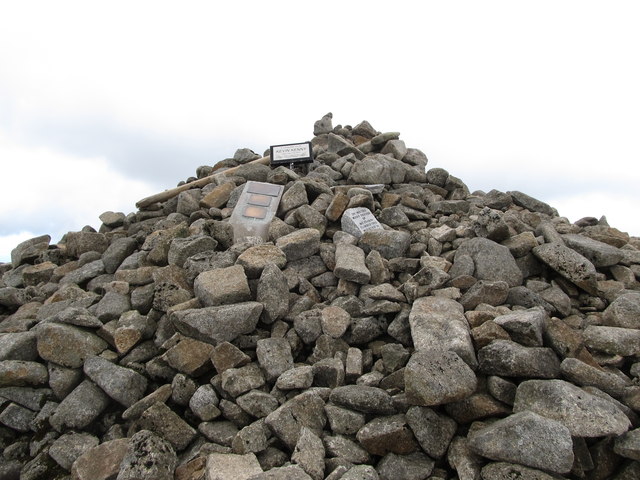 Memorials on the Summit Cairn of Slieve Donard