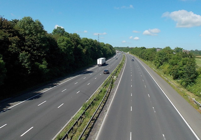 West along the M4 from Cowbridge Road,... © Jaggery cc-by-sa/2.0 ...