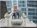 The roof of the former Elephant and Castle pub