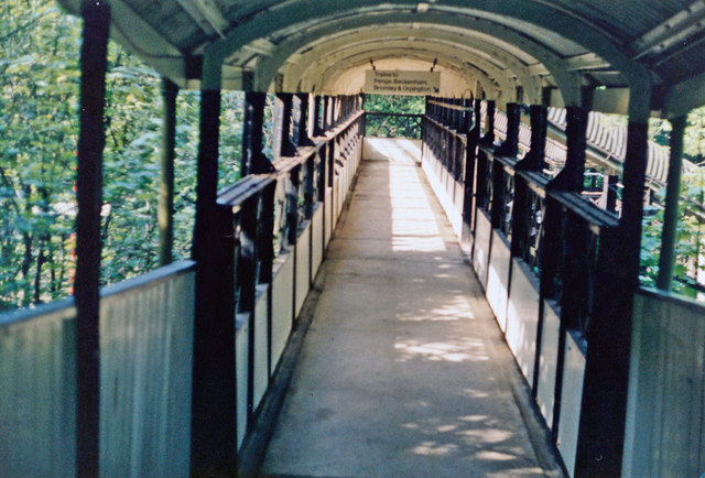 Footbridge at Sydenham Hill station, 1986