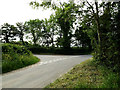 TM4180 : Road junction near Stradbroke Town Farm by Geographer