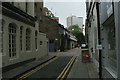 View up Dove Mews from Old Brompton Road