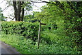 Footpath signpost, Littleworth Lane