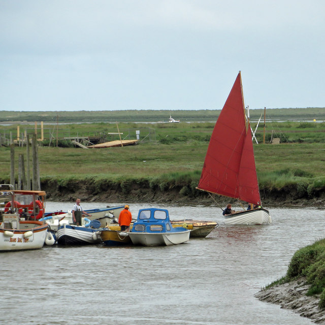 Red sails up Morston Creek