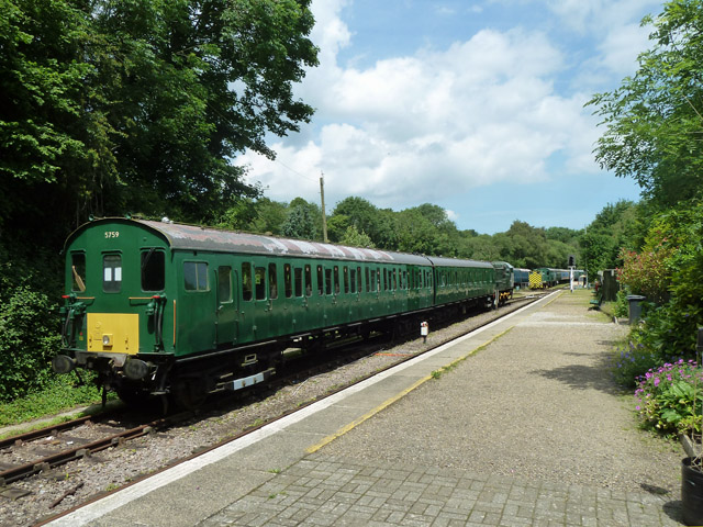 Preserved electric multiple unit at... © Robin Webster :: Geograph ...