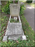 TM0321 : Grave stone with book by Hamish Griffin