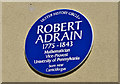 J4187 : Robert Adrain plaque, Carrickfergus by Albert Bridge