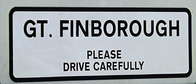 Great Finborough Village Name sign