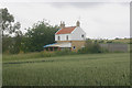 Lone riparian cottage west of Shotley Gate