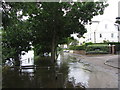 The Thames breaking its banks at Mortlake