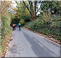 Cyclists in Upper Castle Combe 