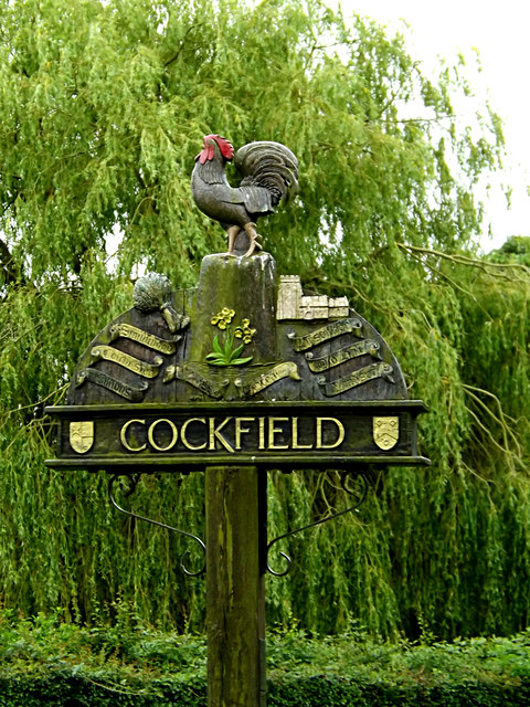 Cockfield Village sign © Geographer cc-by-sa/2.0 :: Geograph Britain ...