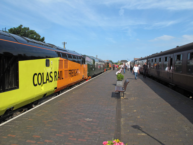 View along the platform, Sheringham Station, North Norfolk Railway