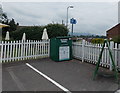 Clothes & shoes recycling bin, Harvester, Malpas, Newport