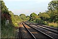 The lines towards Wrexham, Hope railway station